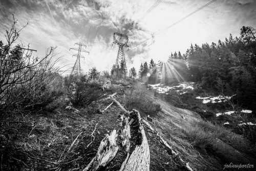 Natapoc Mountain behind the powerline