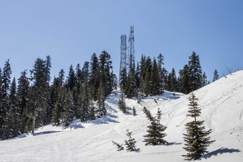 Snoqualmie Summit with radio towers